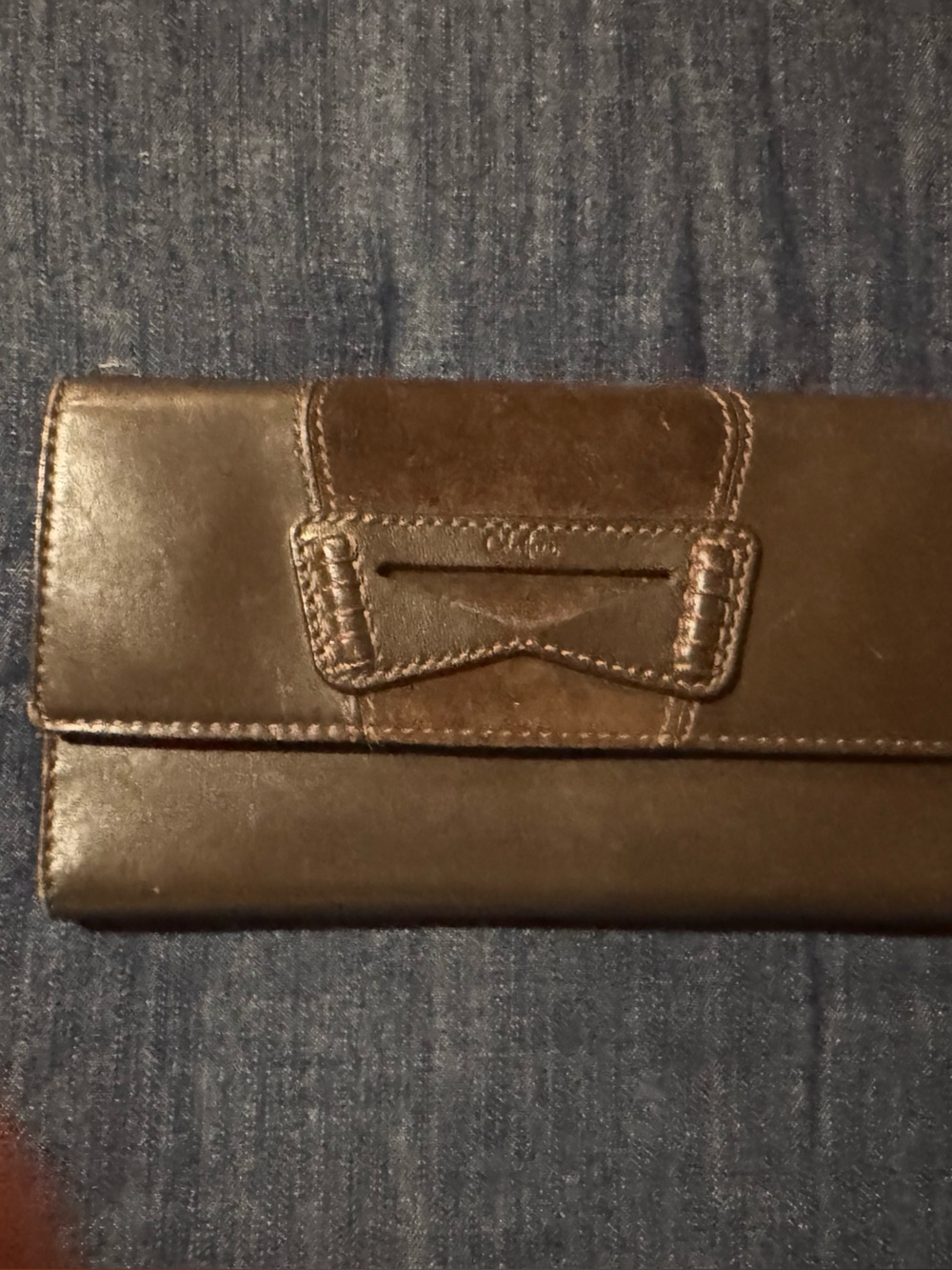 Cole Haan Dark Brown Leather Flap Wallet